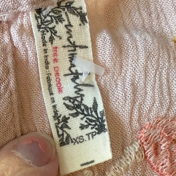 Free People Adelaide festival slip dress Blush XS NWOT - Picture 13 of 16